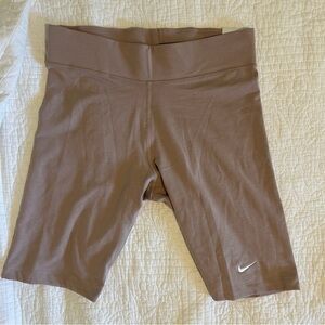 Nike Tan Bike Shorts Athletic Style